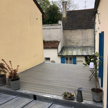 Amenagement terrasse toit exterieur bois